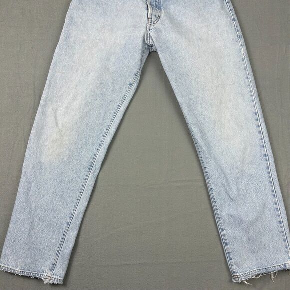 Diesel Jeans Men 34x32 Blue Button Fly Straight Leg Y2K Dingy Distressed - Picture 2 of 14